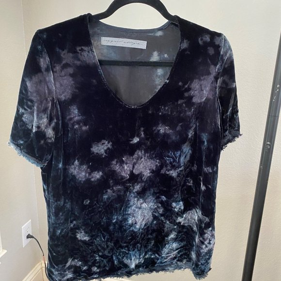 RAQUEL ALLEGRA VELVET TSHIRT TOP SIZE 0 XS IN STORM - Picture 7 of 12
